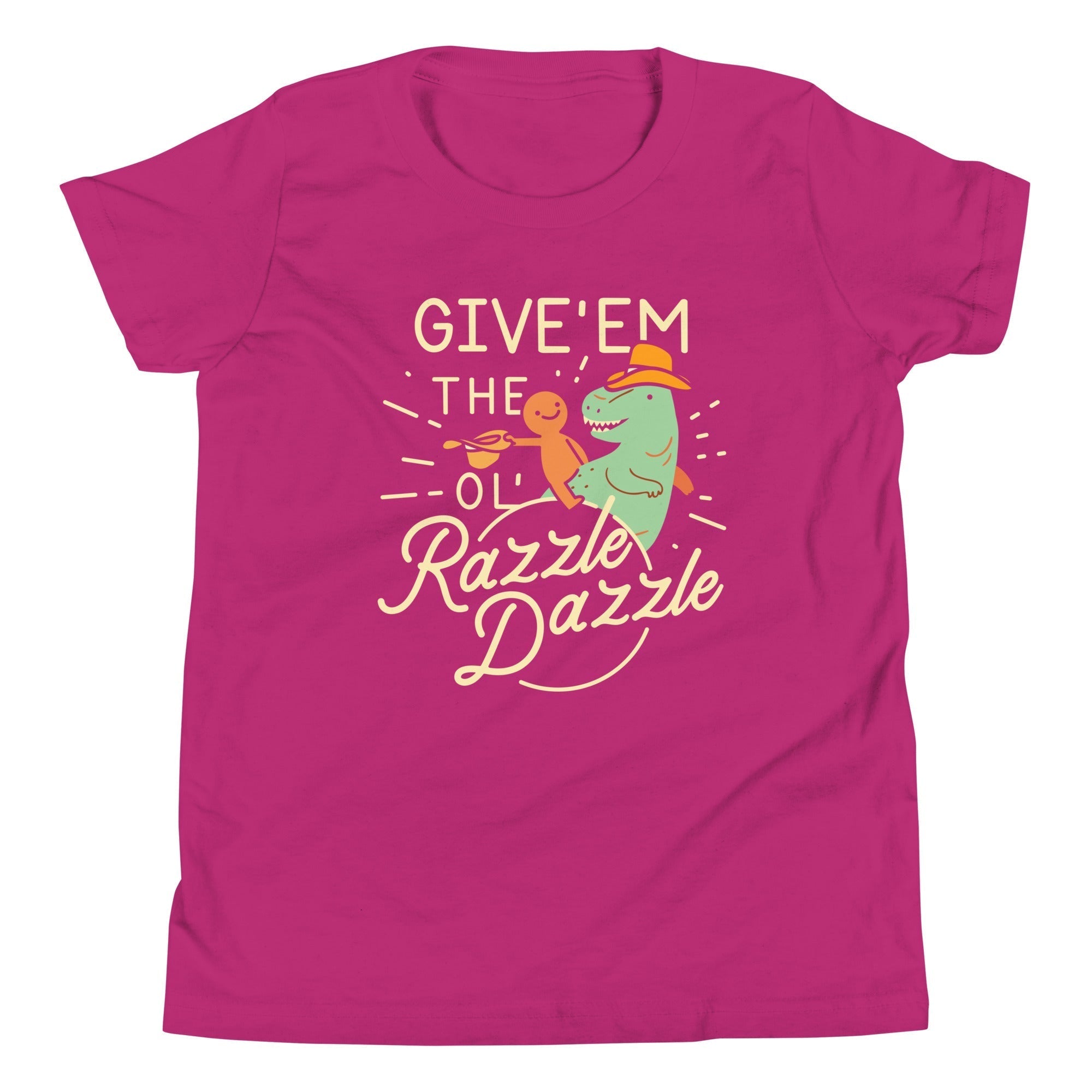 Give'em The Ol' Razzle Dazzle Kid's Youth Tee Hoodie, Sweatshirt | PureTeeCo.com (Image 5)