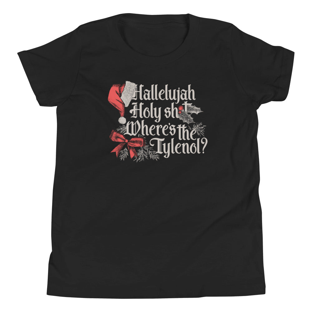 Where's The Tylenol? Kid's Youth Tee Hoodie, Sweatshirt | PureTeeCo.com (Image 1)