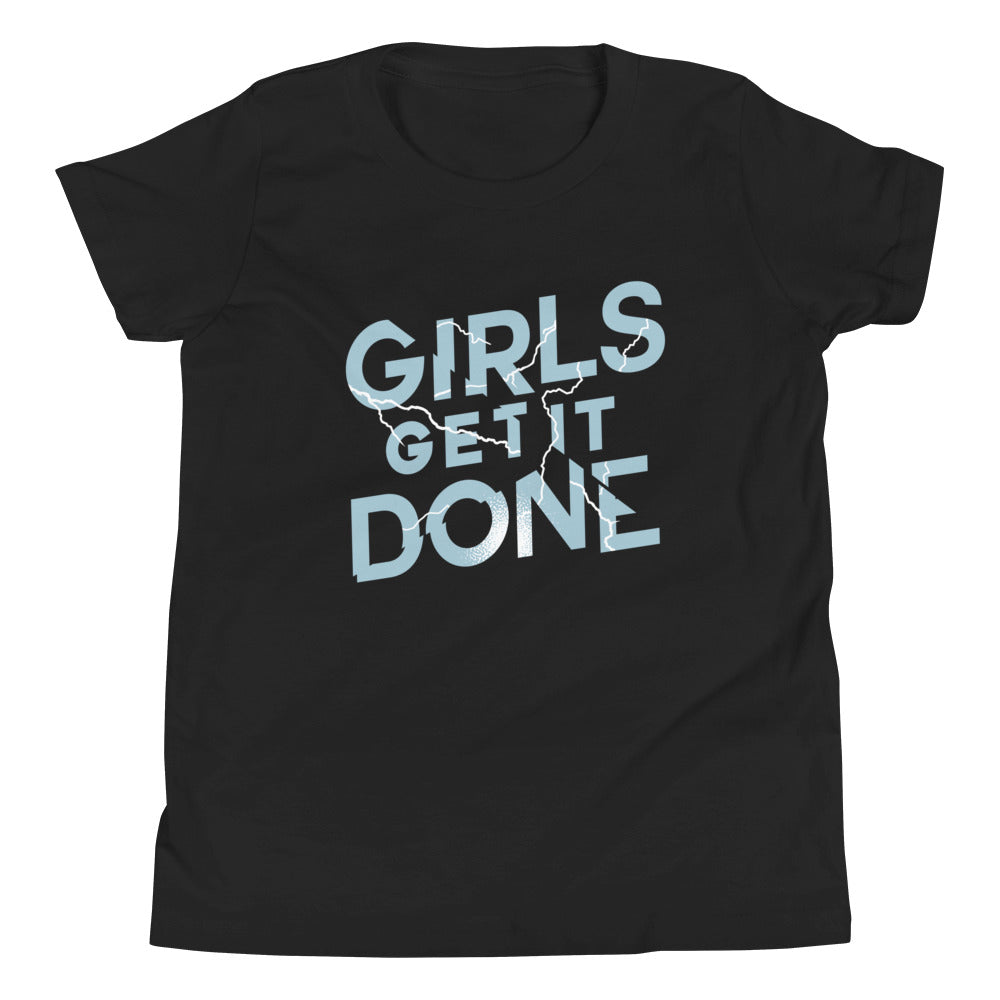Girls Get It Done Kid's Youth Tee Hoodie, Sweatshirt | PureTeeCo.com (Image 1)