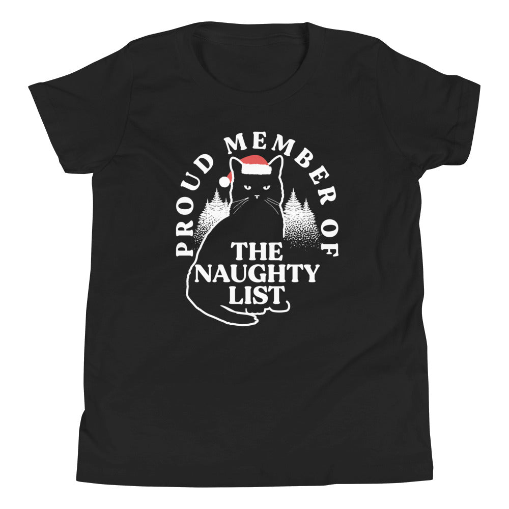 The Naughty List Kid's Youth Tee Hoodie, Sweatshirt | PureTeeCo.com (Image 2)