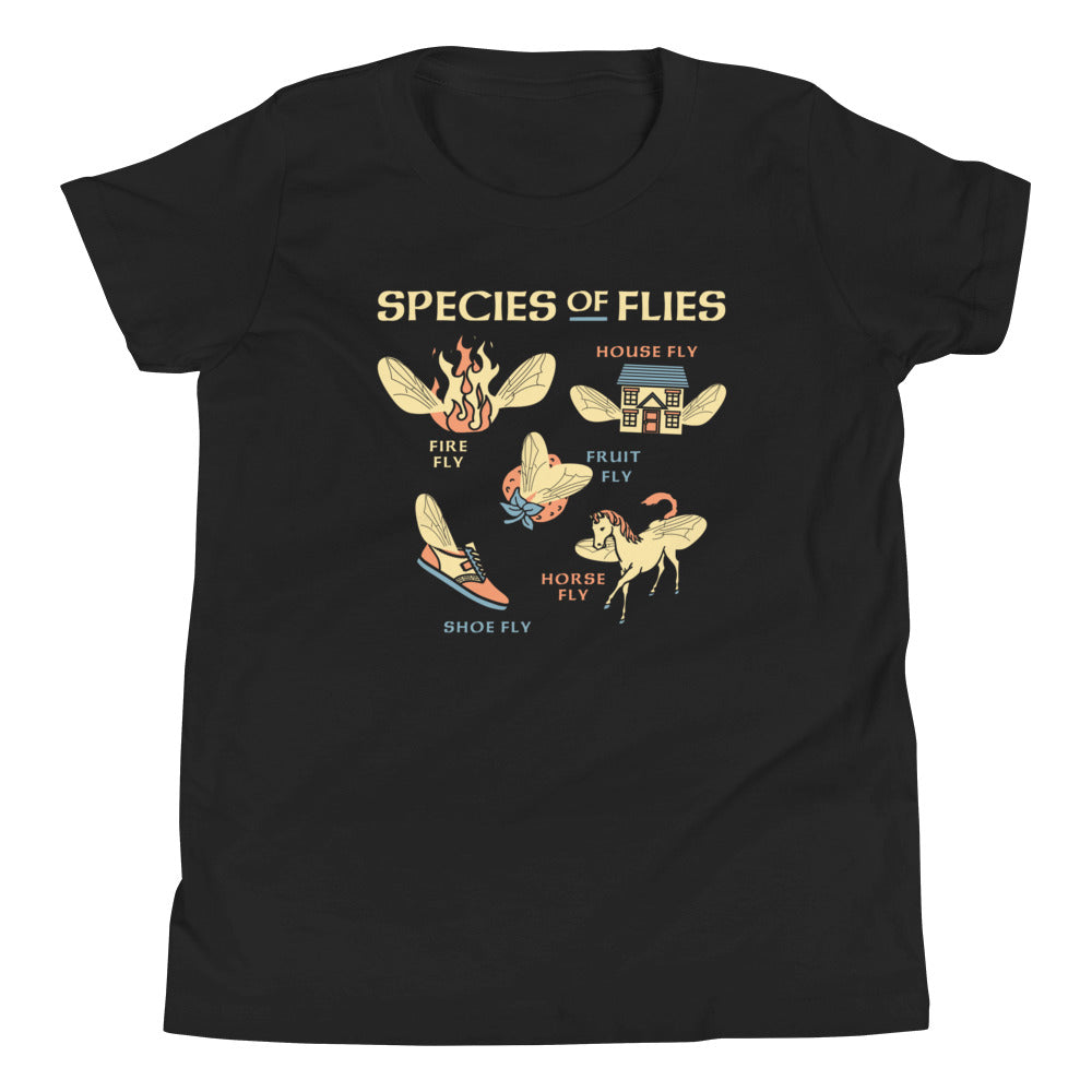 Species Of Flies Kid's Youth Tee Hoodie, Sweatshirt | PureTeeCo.com