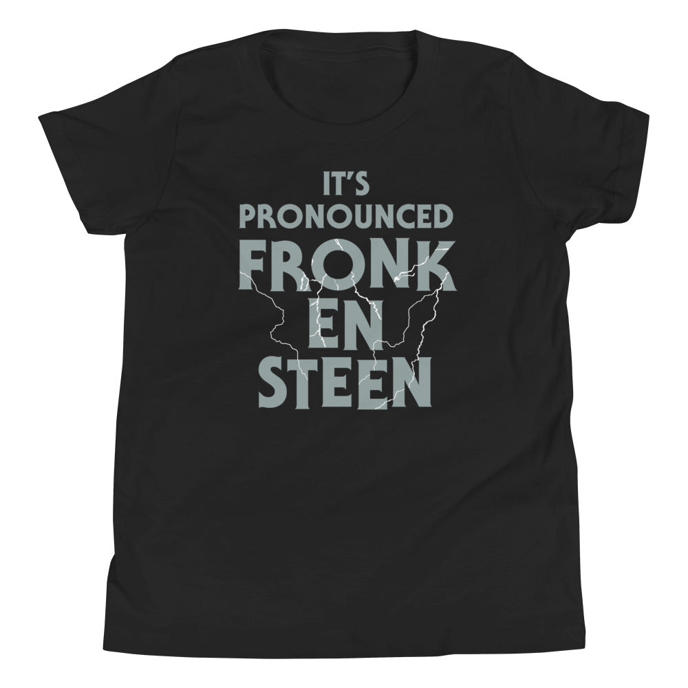 It's Pronounced Fronk-En-Steen Kid's Youth Tee Hoodie, Sweatshirt | PureTeeCo.com (Image 1)