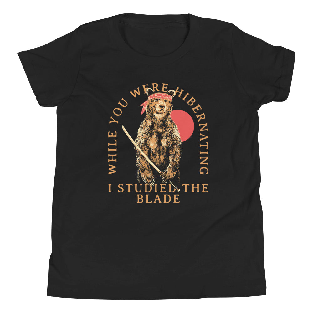 I Studied The Blade Kid's Youth Tee Hoodie, Sweatshirt | PureTeeCo.com (Image 2)