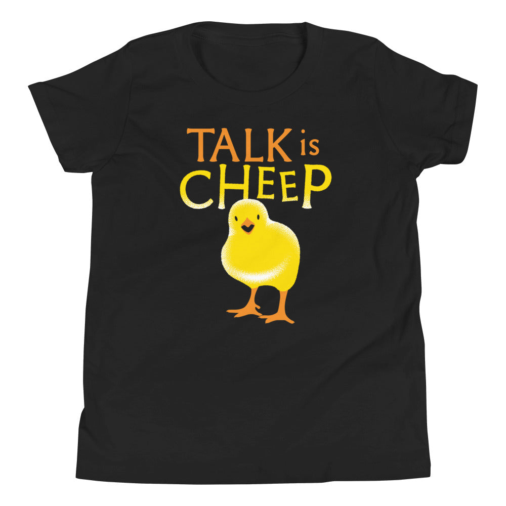 Talk Is Cheep Kid's Youth Tee Hoodie, Sweatshirt | PureTeeCo.com (Image 1)