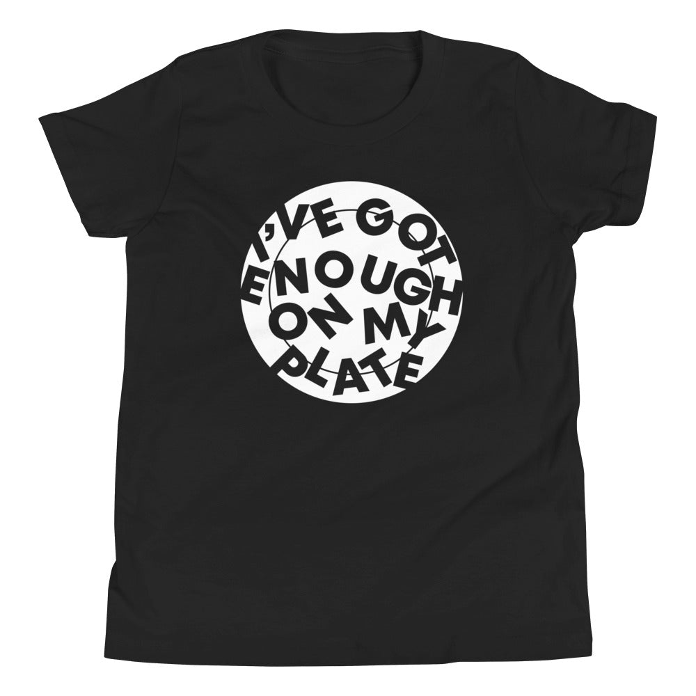 I've Got Enough On My Plate Kid's Youth Tee Hoodie, Sweatshirt | PureTeeCo.com (Image 2)