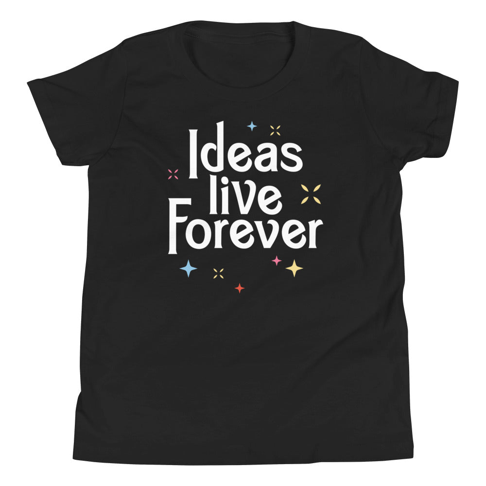 Ideas Live Forever Kid's Youth Tee Hoodie, Sweatshirt | PureTeeCo.com (Image 2)