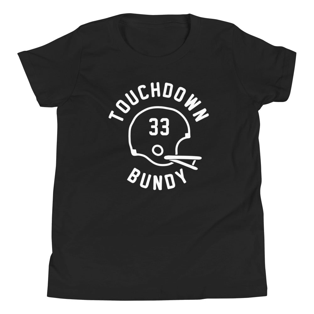 Touchdown Bundy Kid's Youth Tee Hoodie, Sweatshirt | PureTeeCo.com (Image 2)