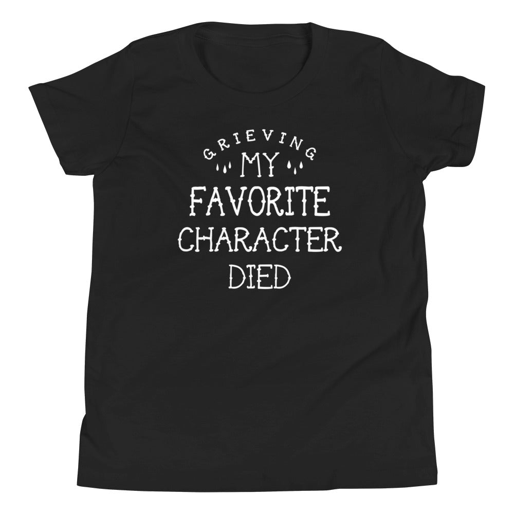 My Favorite Character Died Kid's Youth Tee Hoodie, Sweatshirt | PureTeeCo.com (Image 1)