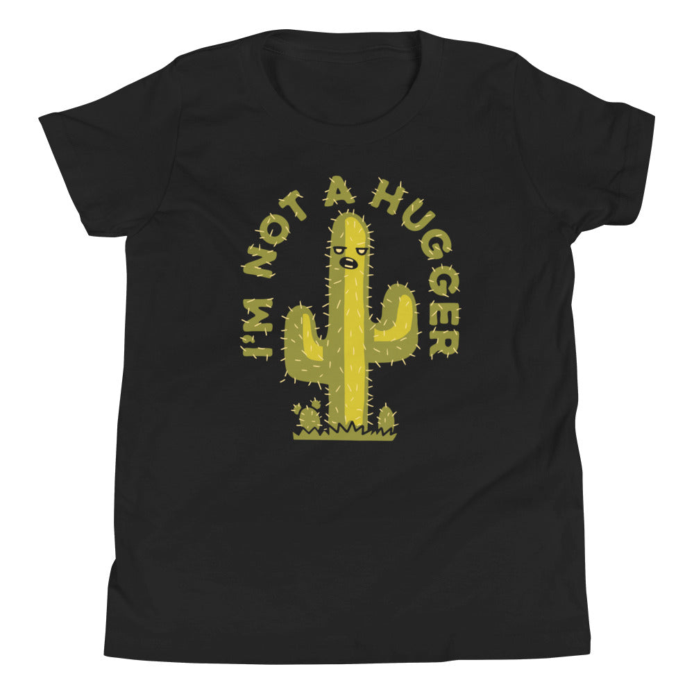 I'm Not A Hugger Kid's Youth Tee Hoodie, Sweatshirt | PureTeeCo.com (Image 1)