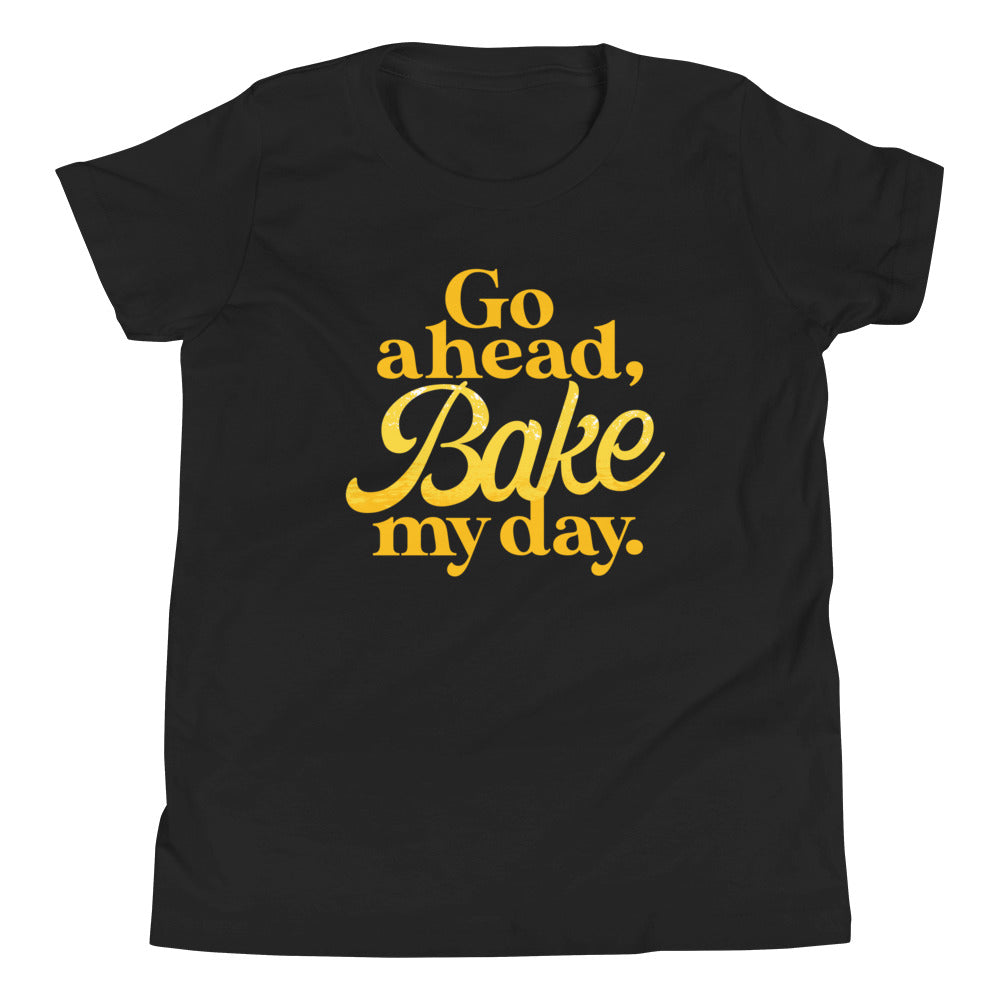 Go Ahead, Bake My Day Kid's Youth Tee Hoodie, Sweatshirt | PureTeeCo.com (Image 2)