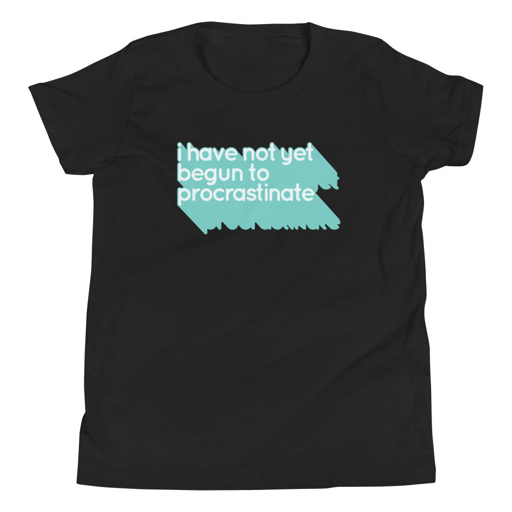 Not Begun To Procrastinate Kid's Youth Tee Hoodie, Sweatshirt | PureTeeCo.com (Image 2)