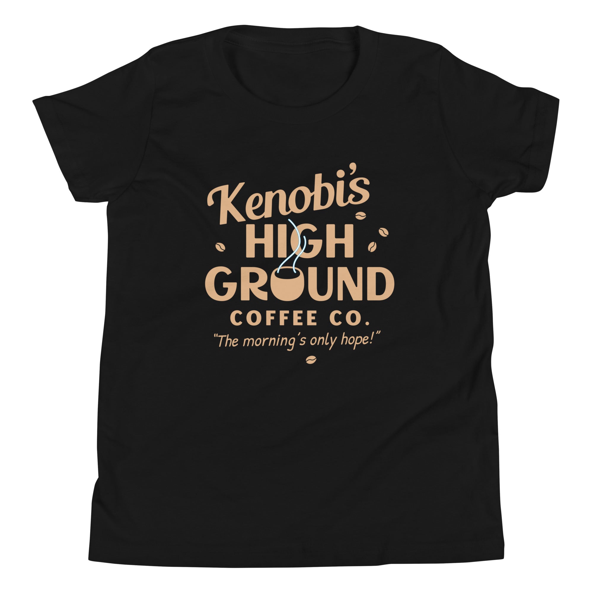 Kenobi's High Ground Coffee Co Kid's Youth Tee Hoodie, Sweatshirt | PureTeeCo.com (Image 2)