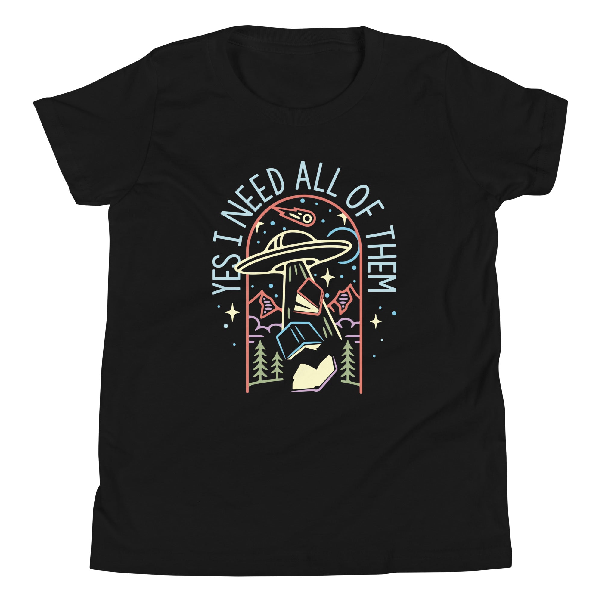 Yes I Need All Of Them Kid's Youth Tee Hoodie, Sweatshirt | PureTeeCo.com (Image 2)