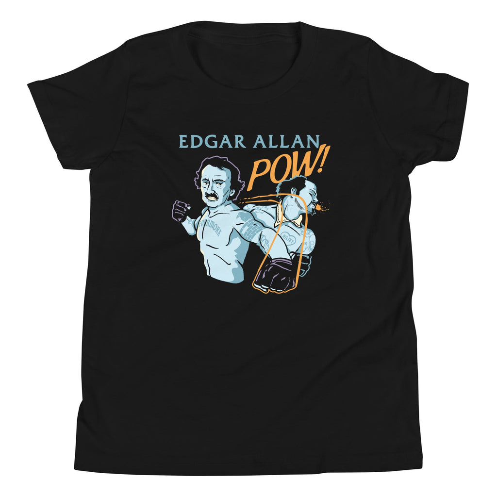 Edgar Allan Pow! Kid's Youth Tee Hoodie, Sweatshirt | PureTeeCo.com (Image 2)