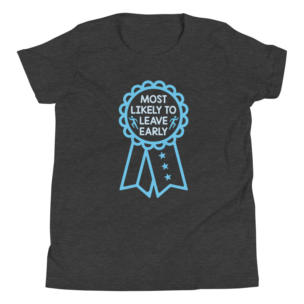 Most Likely To Leave Early Kid's Youth Tee Hoodie, Sweatshirt | PureTeeCo.com (Image 3)