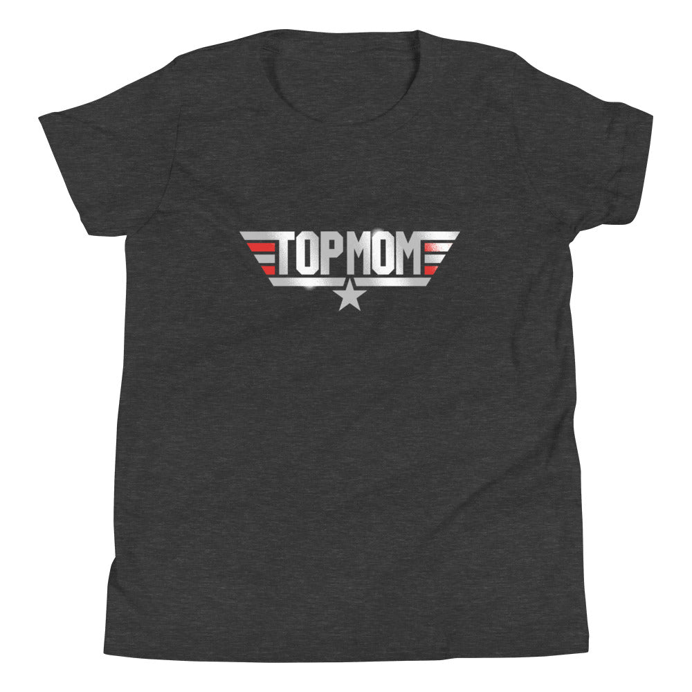 Top Mom Kid's Youth Tee Hoodie, Sweatshirt | PureTeeCo.com (Image 3)