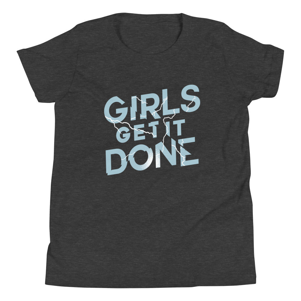 Girls Get It Done Kid's Youth Tee Hoodie, Sweatshirt | PureTeeCo.com (Image 4)