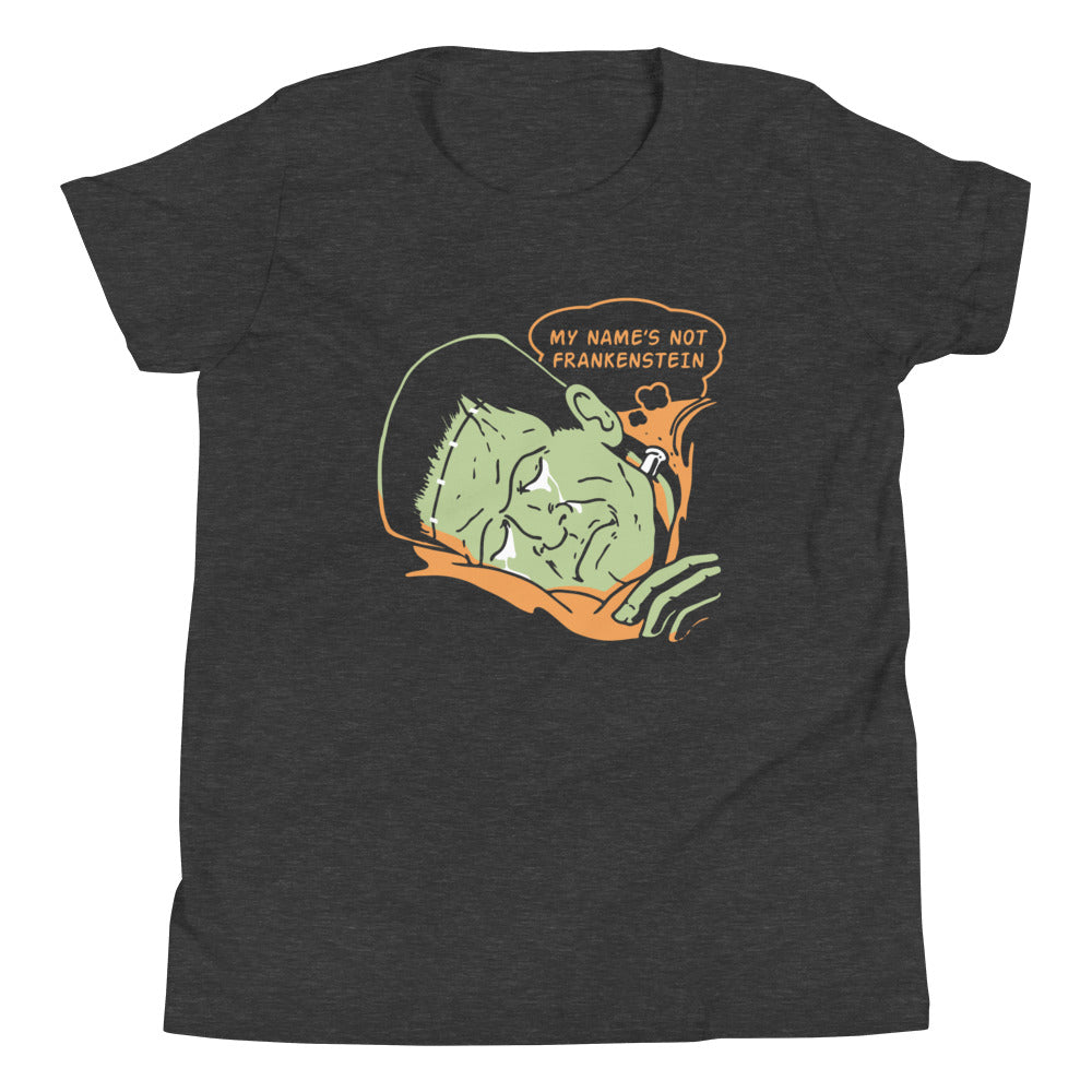 My Name's Not Frankenstein Kid's Youth Tee Hoodie, Sweatshirt | PureTeeCo.com (Image 3)