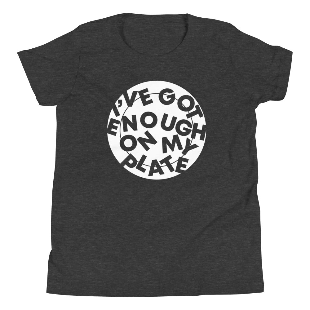 I've Got Enough On My Plate Kid's Youth Tee Hoodie, Sweatshirt | PureTeeCo.com (Image 1)
