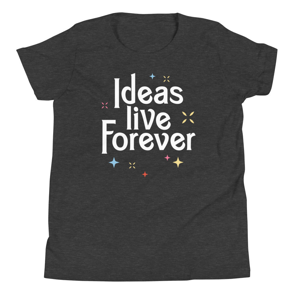 Ideas Live Forever Kid's Youth Tee Hoodie, Sweatshirt | PureTeeCo.com (Image 3)