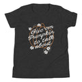 Give 'em Pumpkin To Talk About Kid's Youth Tee Hoodie, Sweatshirt | PureTeeCo.com (Image 1)