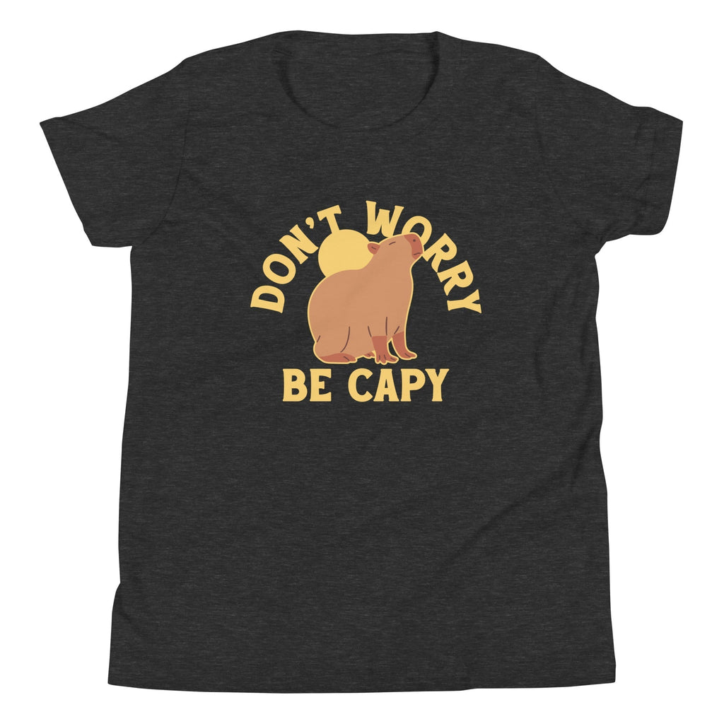 Don't Worry Be Capy Kid's Youth Tee Hoodie, Sweatshirt | PureTeeCo.com (Image 1)