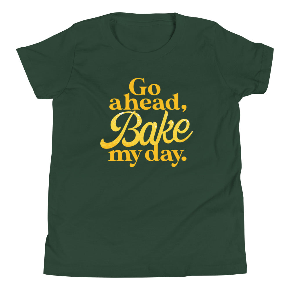 Go Ahead, Bake My Day Kid's Youth Tee Hoodie, Sweatshirt | PureTeeCo.com (Image 3)