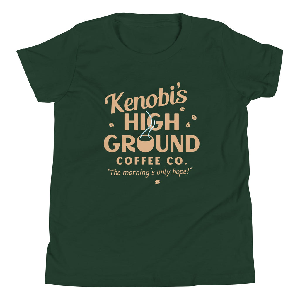 Kenobi's High Ground Coffee Co Kid's Youth Tee Hoodie, Sweatshirt | PureTeeCo.com (Image 4)