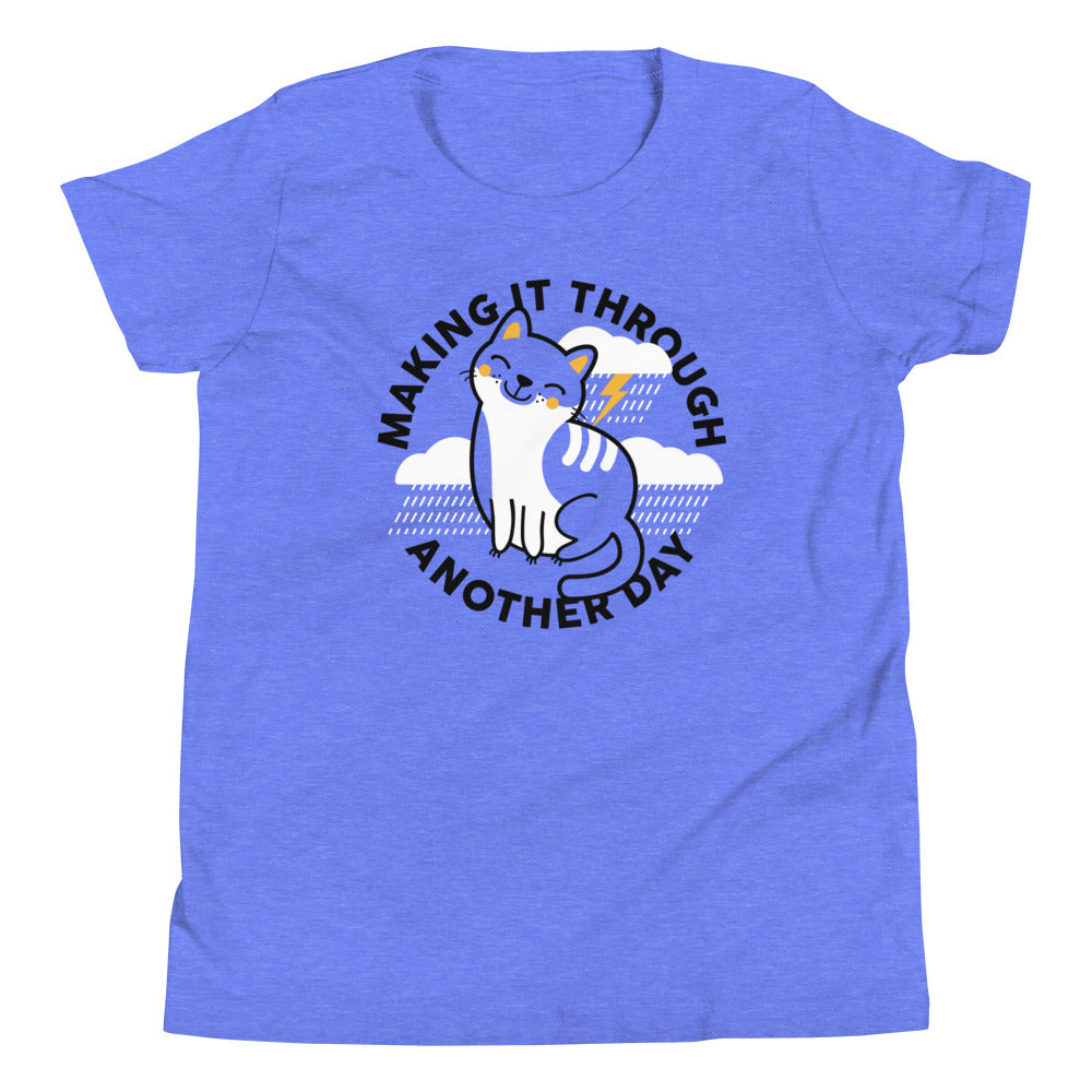 Making It Through Another Day Kid's Youth Tee Hoodie, Sweatshirt | PureTeeCo.com (Image 2)
