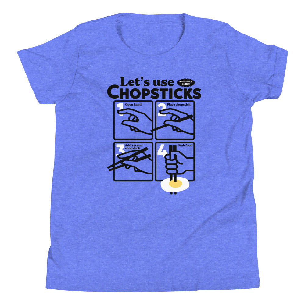 Let's Use Chopsticks Kid's Youth Tee Hoodie, Sweatshirt | PureTeeCo.com (Image 2)