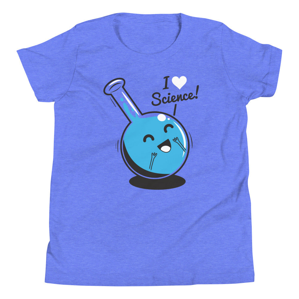 I Heart Science Kid's Youth Tee Hoodie, Sweatshirt | PureTeeCo.com (Image 4)