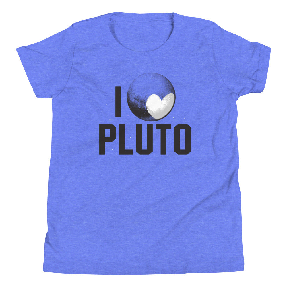 I Heart Pluto Kid's Youth Tee Hoodie, Sweatshirt | PureTeeCo.com (Image 3)