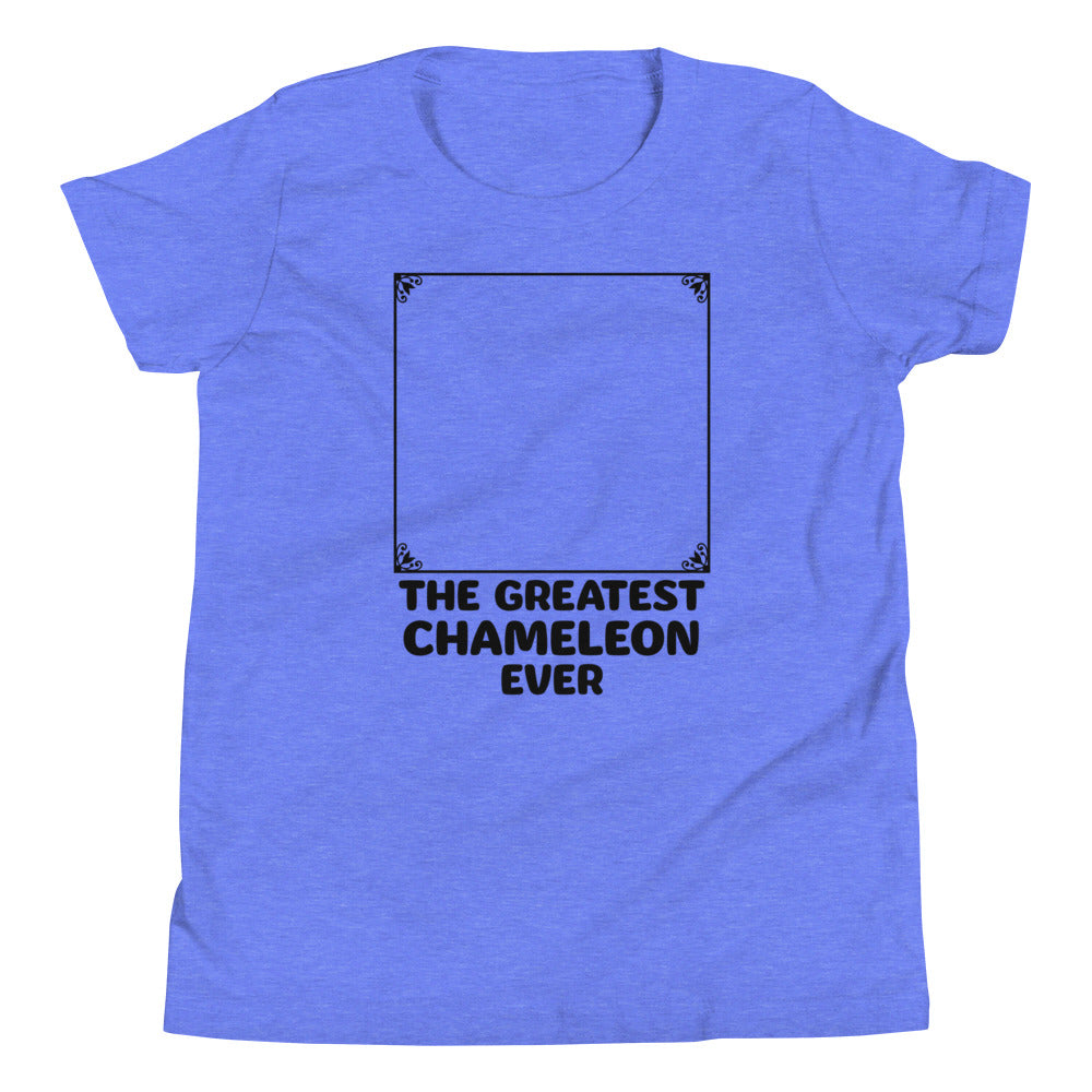 The Greatest Chameleon Ever Kid's Youth Tee Hoodie, Sweatshirt | PureTeeCo.com (Image 3)