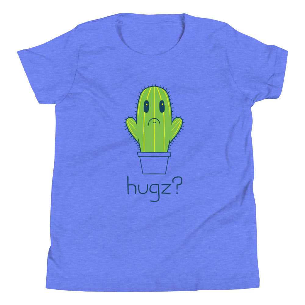 Hugz? Cactus Kid's Youth Tee Hoodie, Sweatshirt | PureTeeCo.com (Image 1)