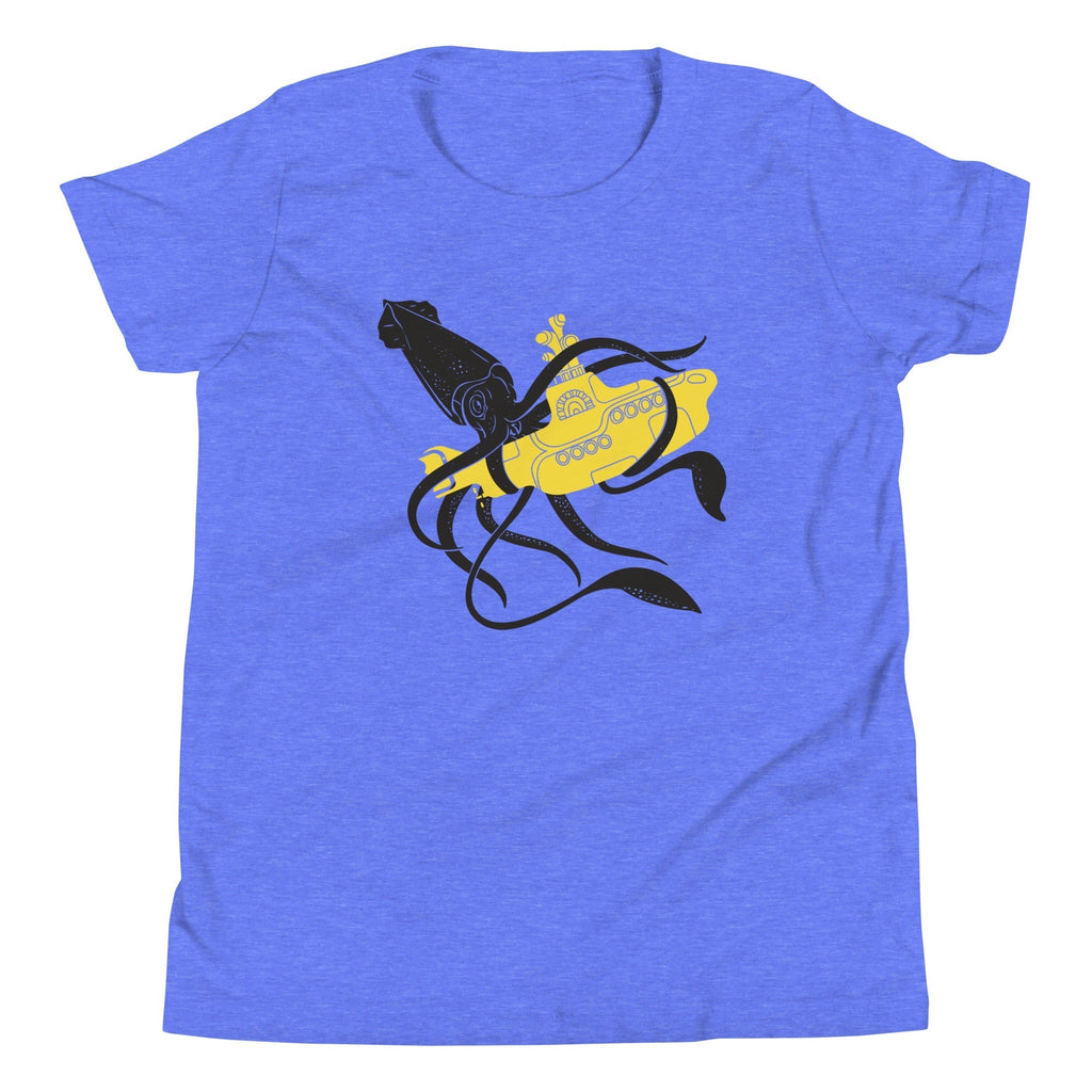Squid Sub Battle Kid's Youth Tee Hoodie, Sweatshirt | PureTeeCo.com (Image 3)