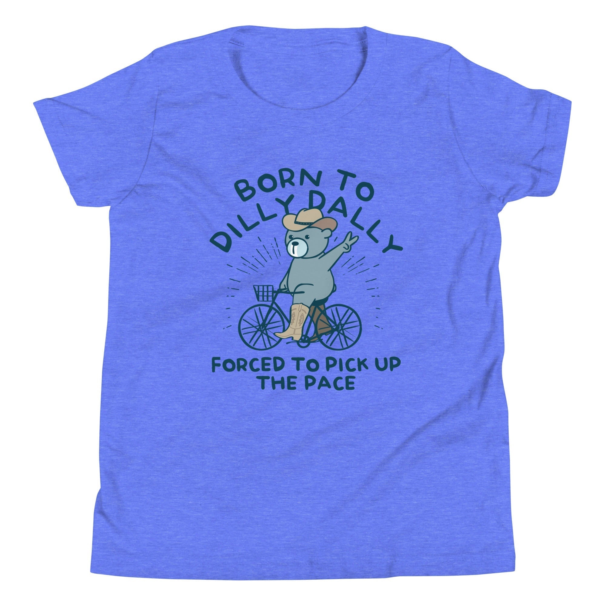 Born To Dilly Dally Forced To Pick Up The Pace Kid's Youth Tee Hoodie, Sweatshirt | PureTeeCo.com (Image 1)