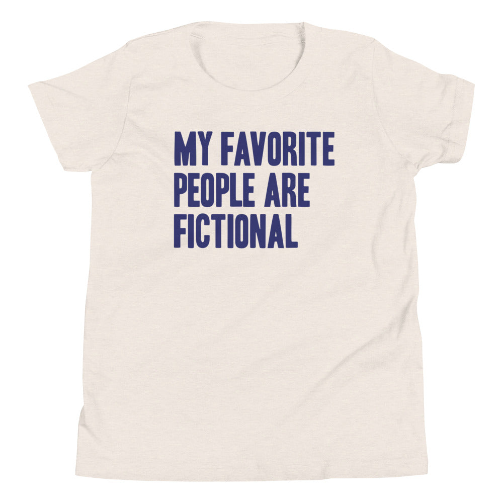 My Favorite People Are Fictional Kid's Youth Tee Hoodie, Sweatshirt | PureTeeCo.com (Image 2)