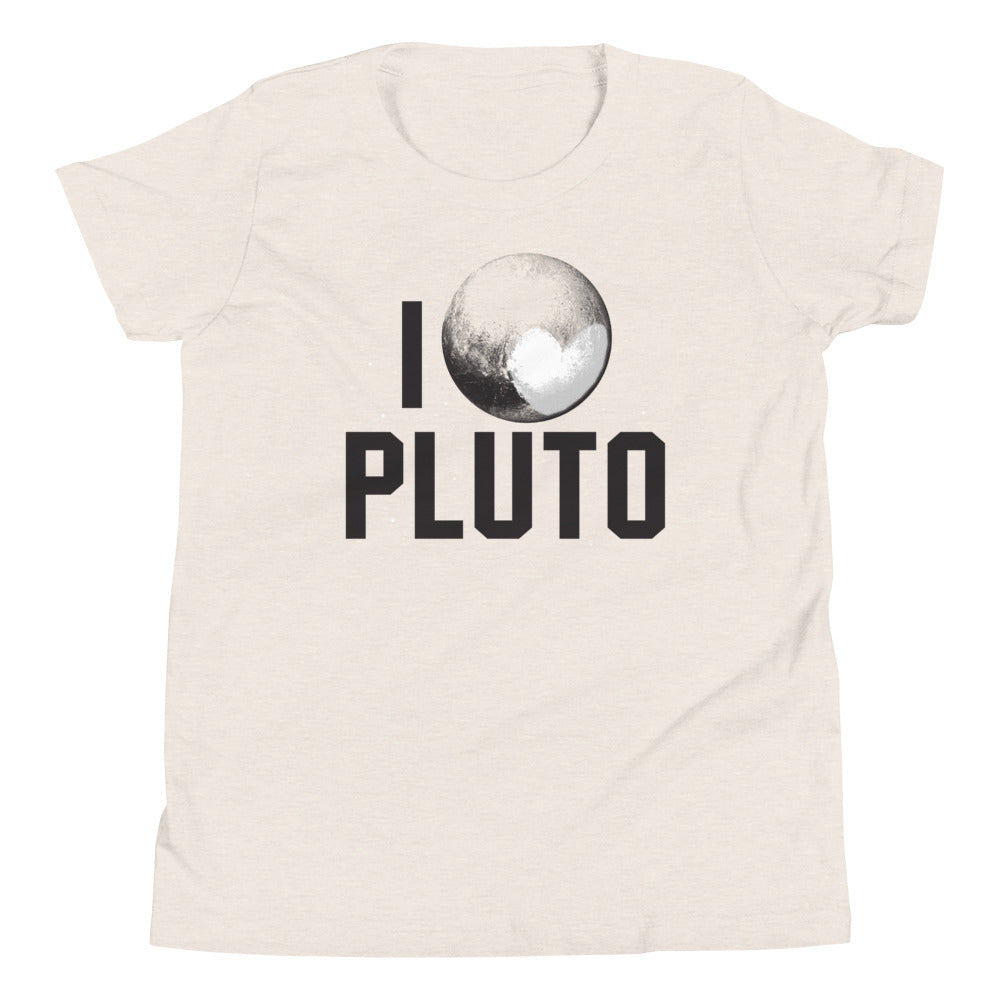 I Heart Pluto Kid's Youth Tee Hoodie, Sweatshirt | PureTeeCo.com (Image 4)