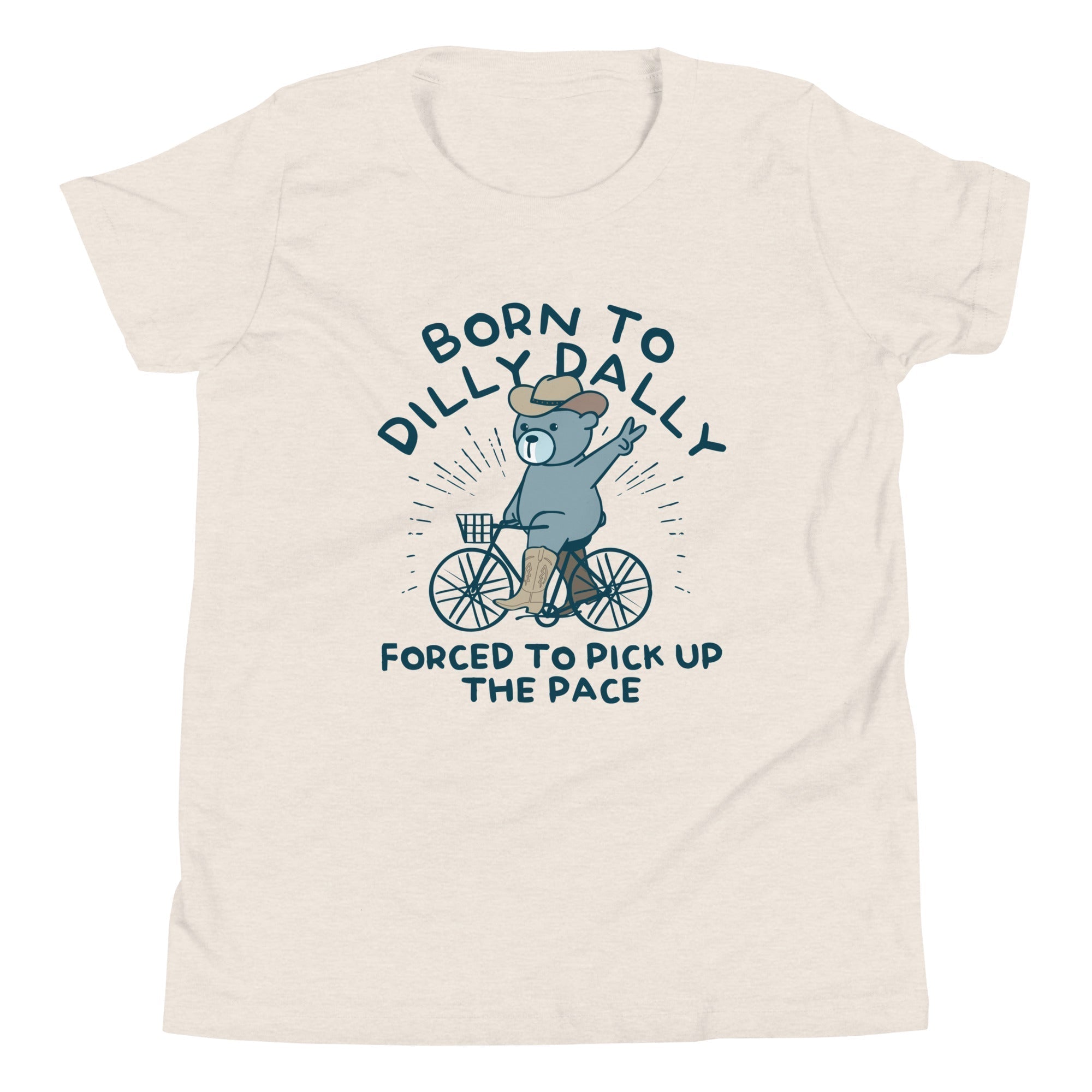 Born To Dilly Dally Forced To Pick Up The Pace Kid's Youth Tee Hoodie, Sweatshirt | PureTeeCo.com (Image 4)