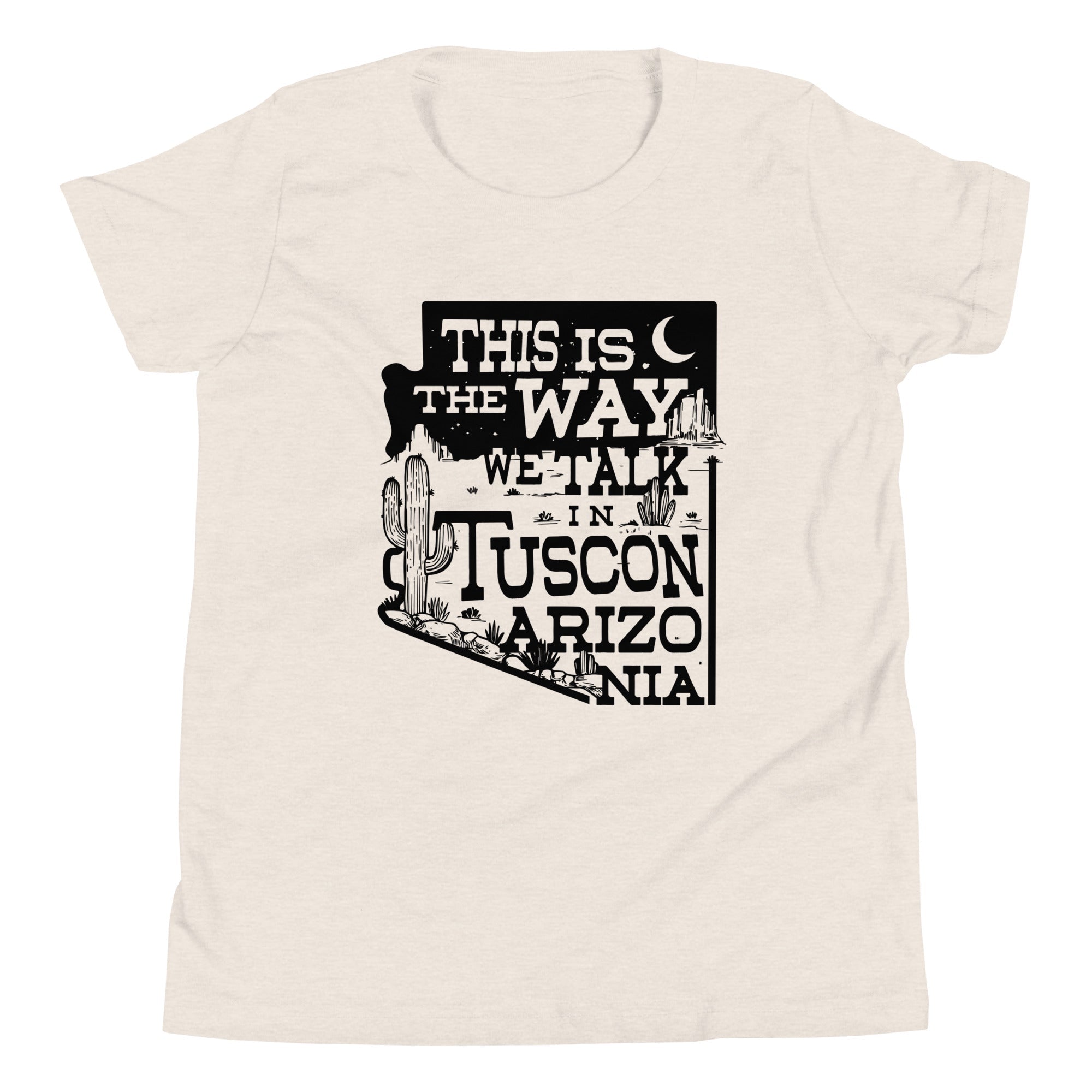 This Is The Way We Talk In Tuscon Arizonia Kid's Youth Tee Hoodie, Sweatshirt | PureTeeCo.com (Image 4)