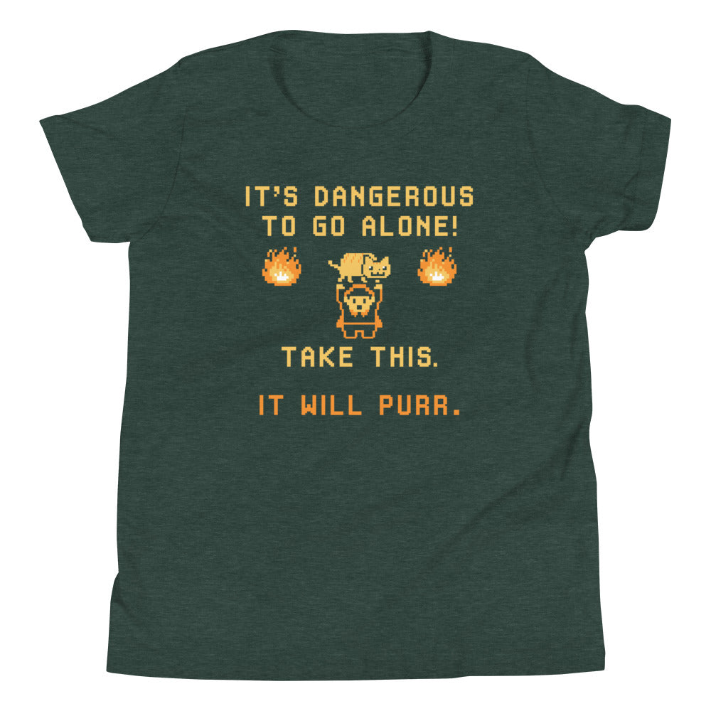 It's Dangerous To Go Alone Kid's Youth Tee Hoodie, Sweatshirt | PureTeeCo.com (Image 5)