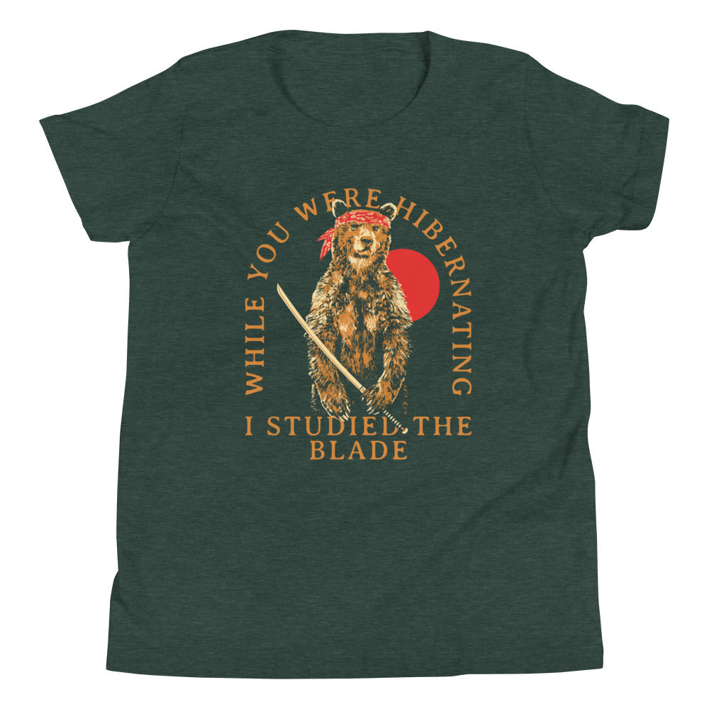 I Studied The Blade Kid's Youth Tee Hoodie, Sweatshirt | PureTeeCo.com (Image 4)