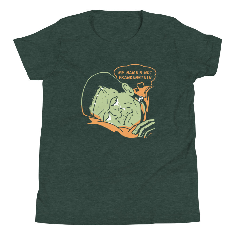 My Name's Not Frankenstein Kid's Youth Tee Hoodie, Sweatshirt | PureTeeCo.com (Image 4)
