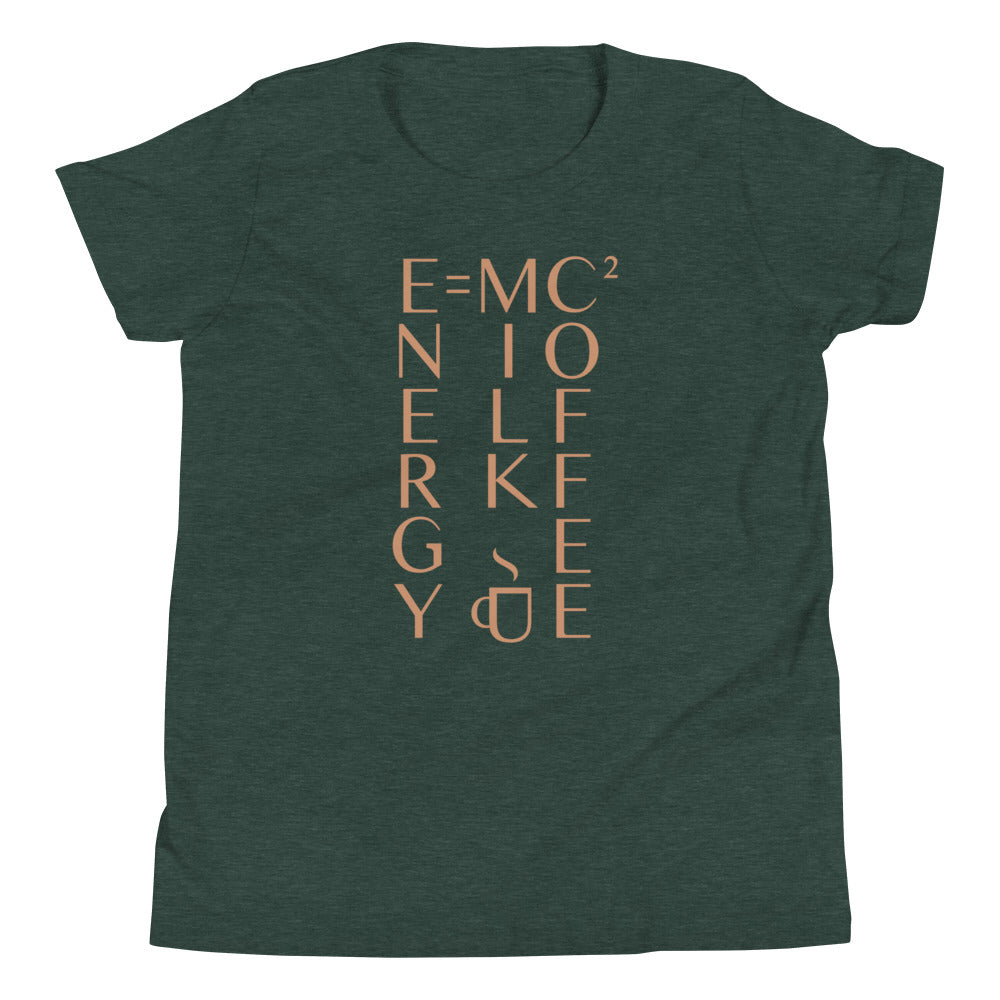 Energy Equals Milk Times Coffee Squared Kid's Youth Tee Hoodie, Sweatshirt | PureTeeCo.com (Image 4)