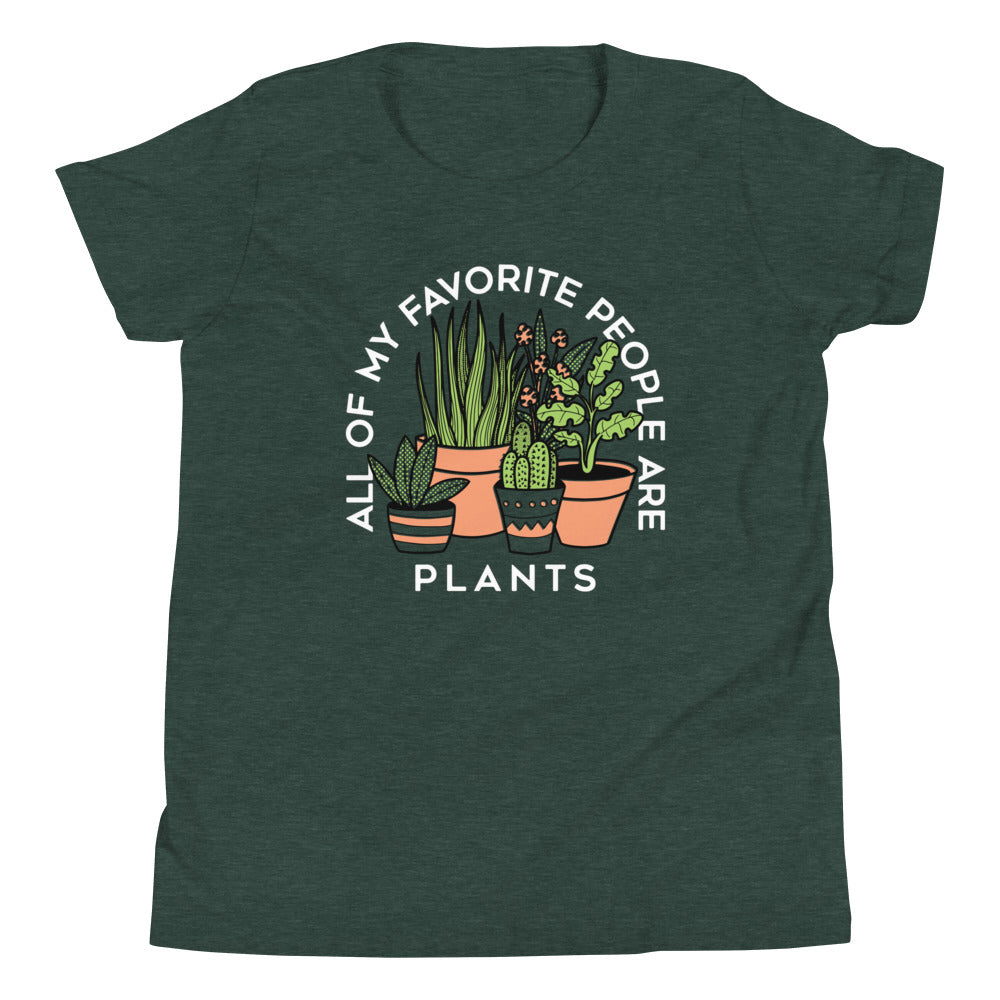 All Of My Favorite People Are Plants Kid's Youth Tee Hoodie, Sweatshirt | PureTeeCo.com (Image 2)