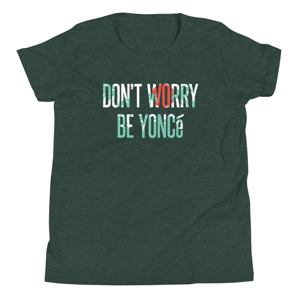 Don't Worry Be Yonce Kid's Youth Tee Hoodie, Sweatshirt | PureTeeCo.com (Image 3)
