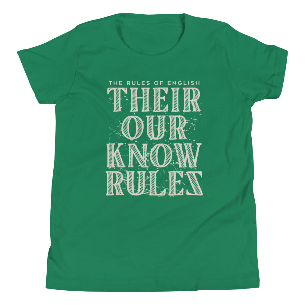 Their Our Know Rules Kid's Youth Tee Hoodie, Sweatshirt | PureTeeCo.com (Image 5)