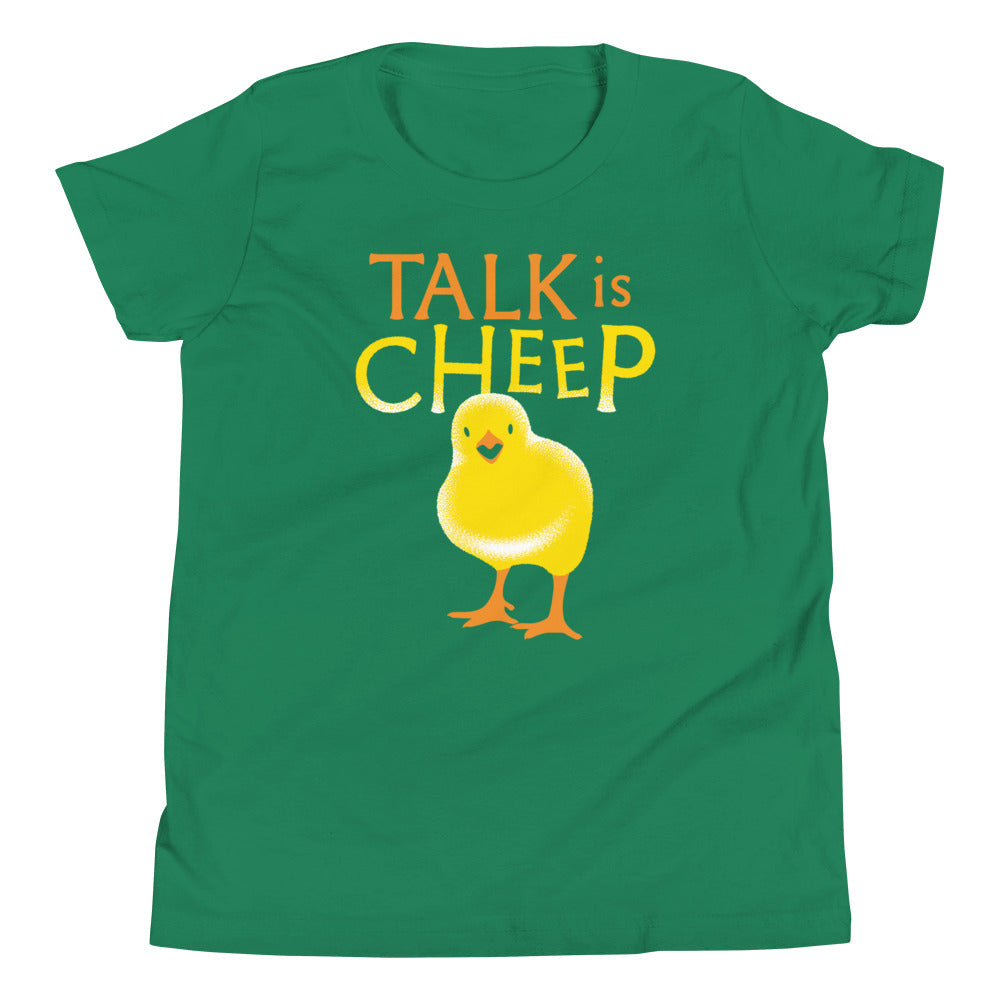 Talk Is Cheep Kid's Youth Tee Hoodie, Sweatshirt | PureTeeCo.com (Image 5)