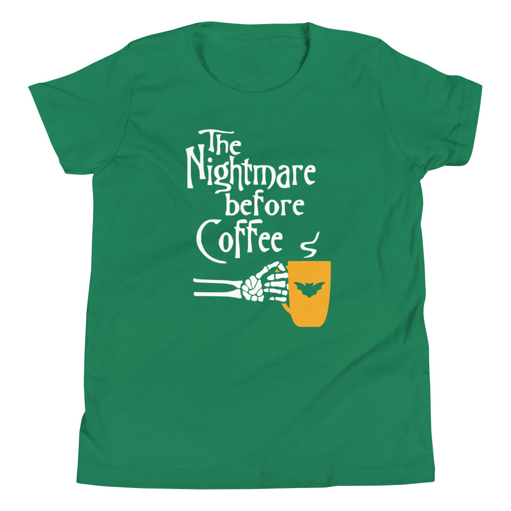 The Nightmare Before Coffee Kid's Youth Tee Hoodie, Sweatshirt | PureTeeCo.com (Image 5)