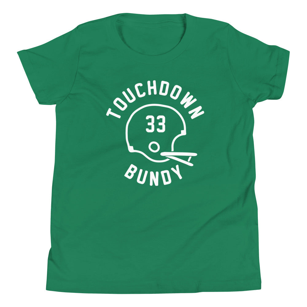 Touchdown Bundy Kid's Youth Tee Hoodie, Sweatshirt | PureTeeCo.com (Image 5)
